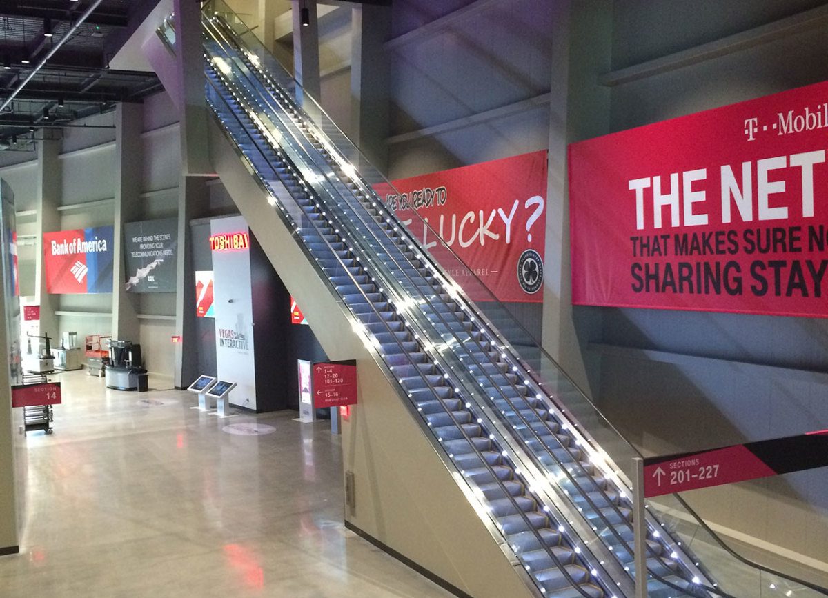 Concourse signage walls.